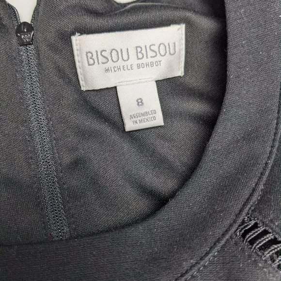 Bisou Bisou Classic Sheath Black Dress Sz 8 - Picture 5 of 9